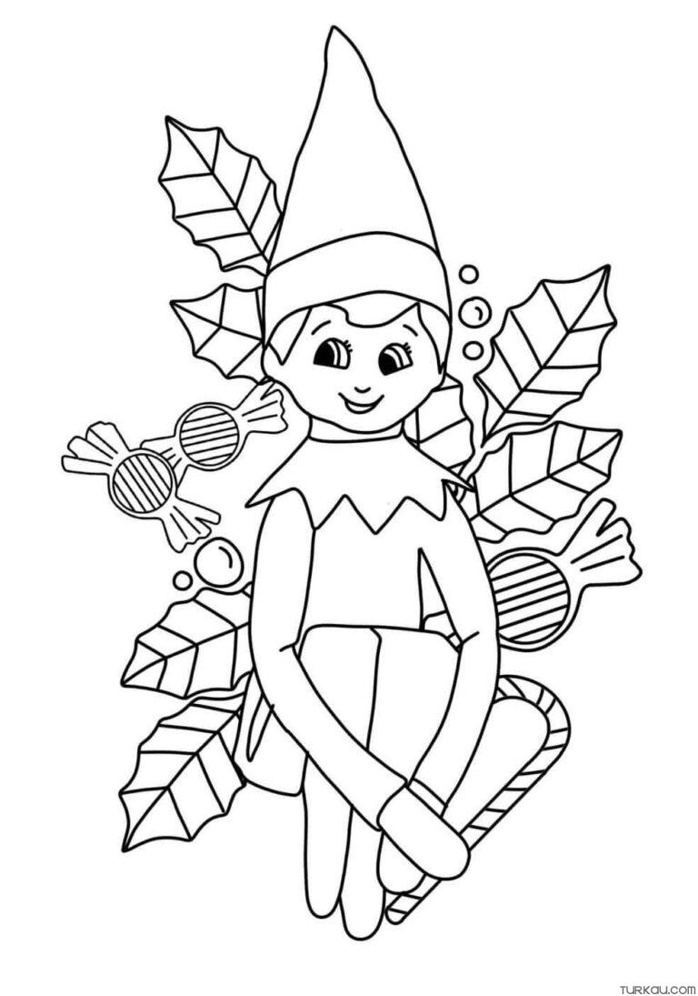 elf coloring page girl