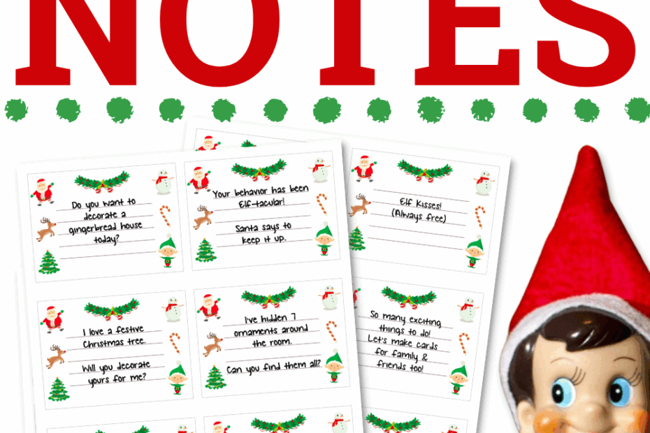 Elf Notes Free Printable Free Printable