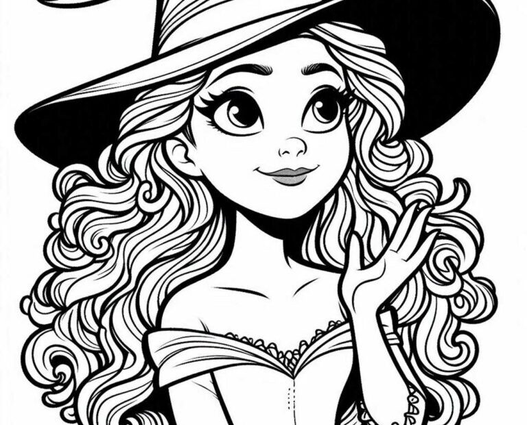 Elphaba From Wicked Coloring Pages For Kids