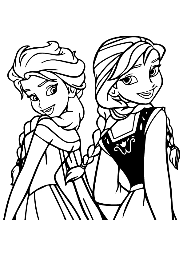 Elsa and Anna Coloring Pages Elsa and Anna Coloring Pages