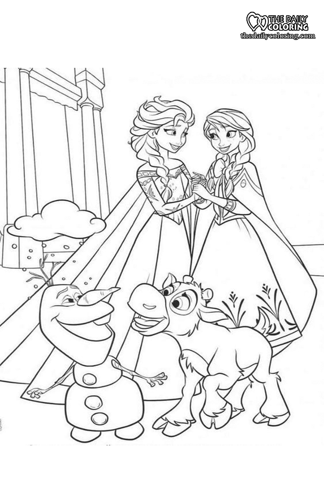 Elsa and anna free coloring pages Elsa and anna free coloring pages