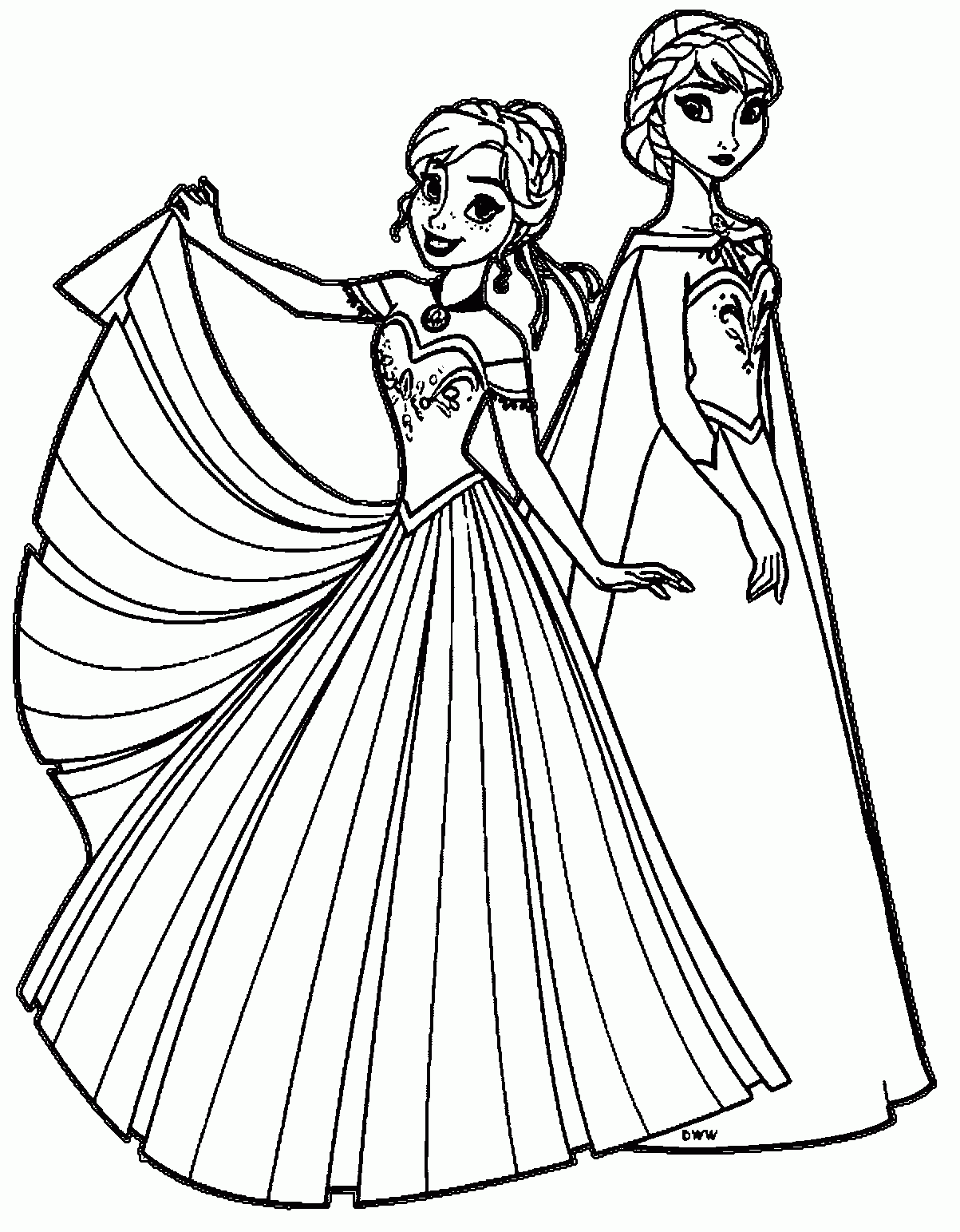 Elsa And Anna Coloring Pages Coloring Home Elsa And Anna Coloring Pages Coloring Home