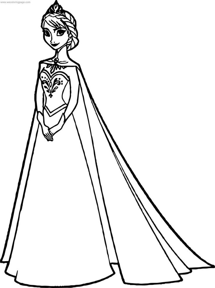 printable Elsa coloring page