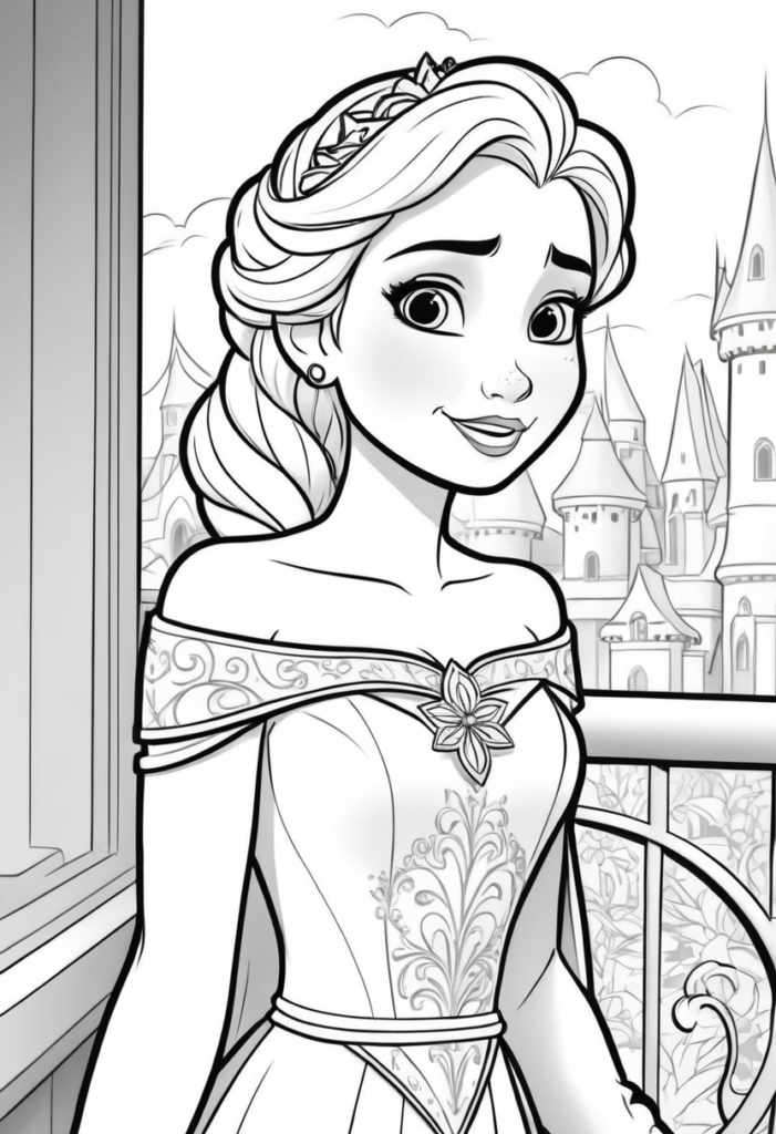 Elsa picture to color Elsa picture to color