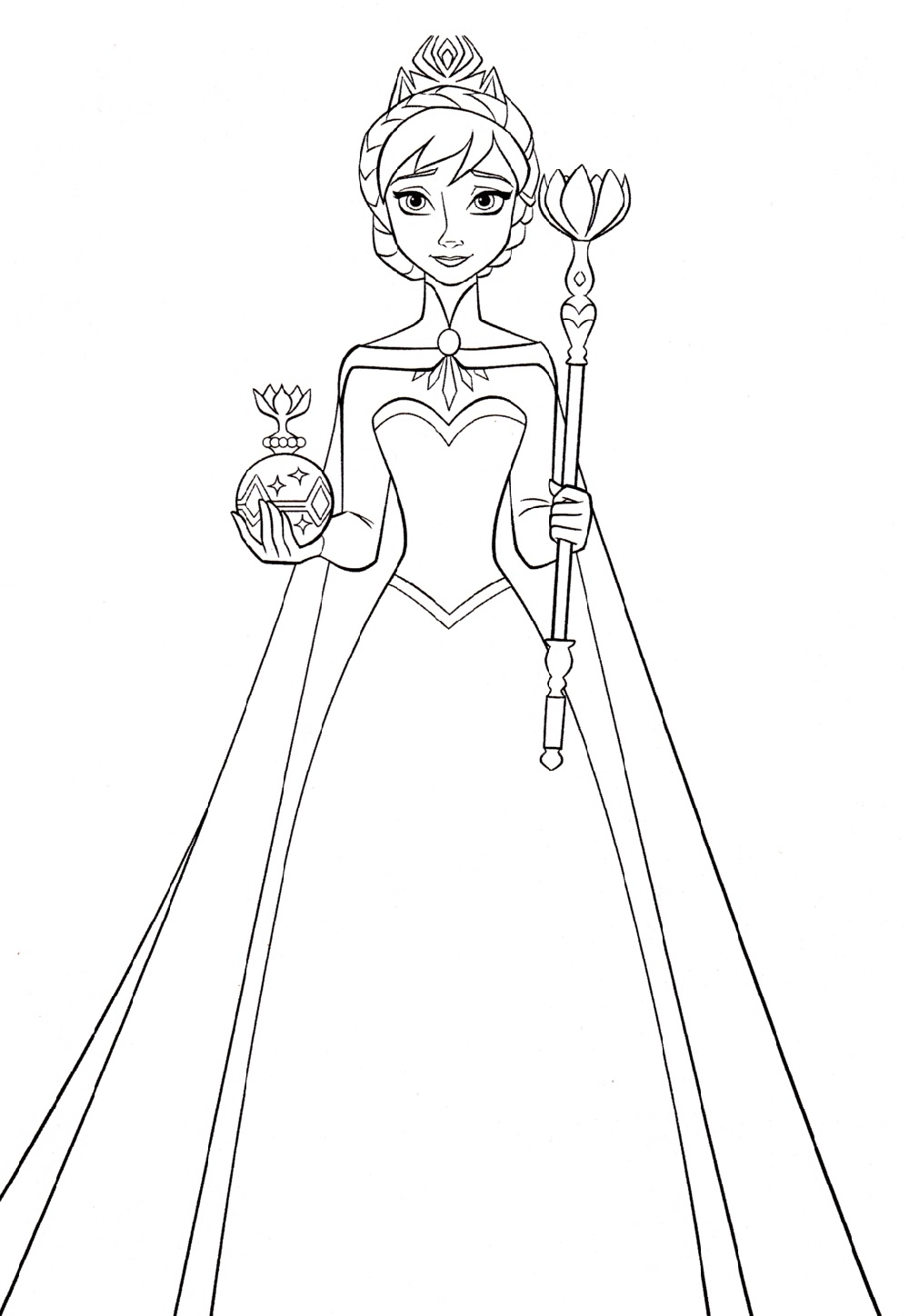Elsa coloring sheet printable Elsa coloring sheet printable