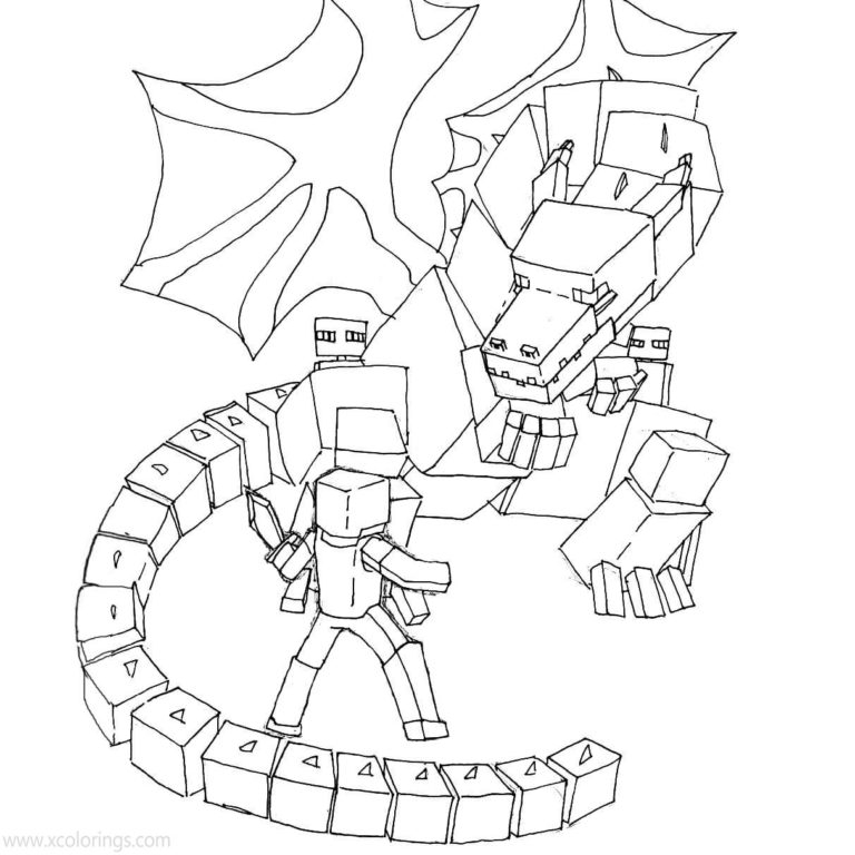 Ender Dragon Realistic Minecraft Coloring Pages Updated 2023 