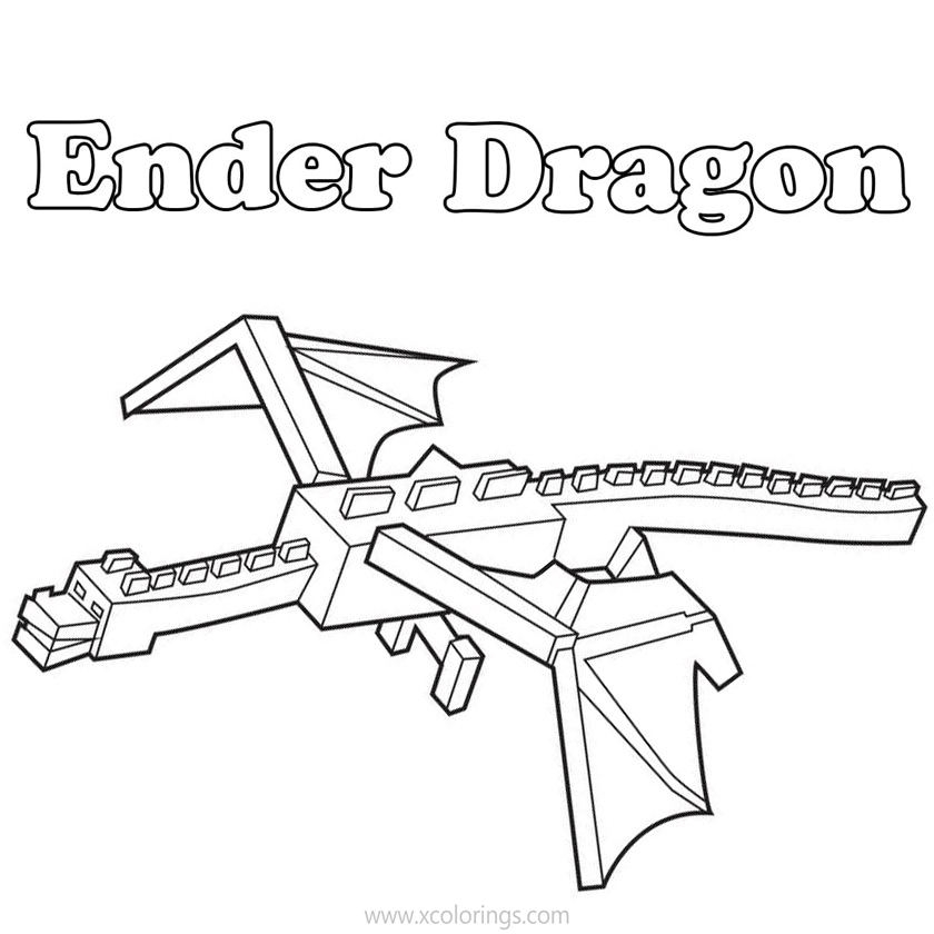 Ender Dragon Realistic Minecraft Coloring Pages Updated 2023 