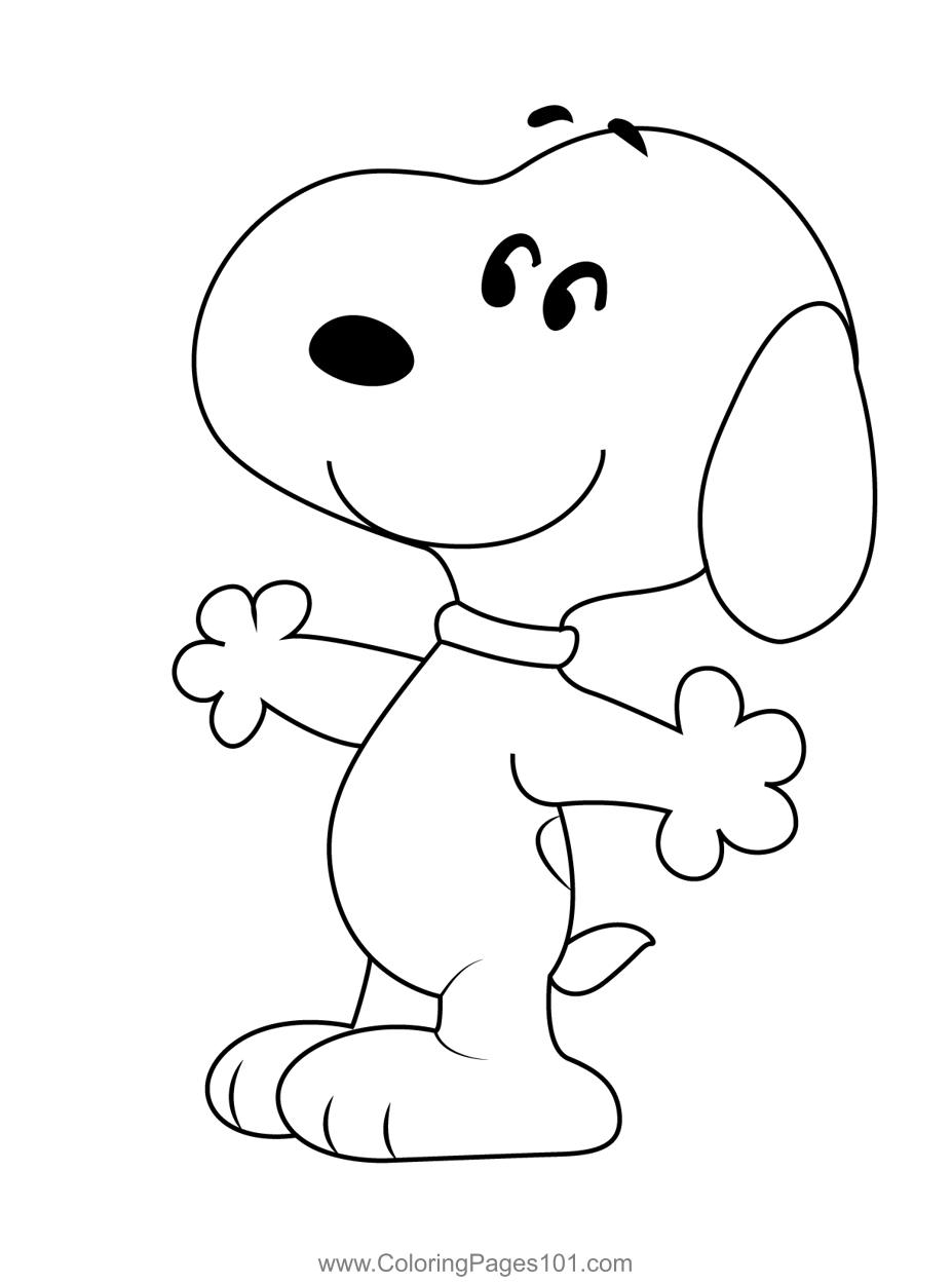 Enjoy Snoopy Coloring Page For Kids Free Snoopy Printable Coloring 