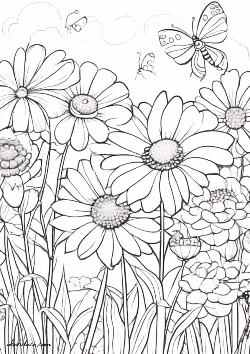 detailed spring coloring pages detailed spring coloring pages