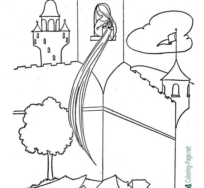 Fairy Tales Rapunzel Coloring Pages