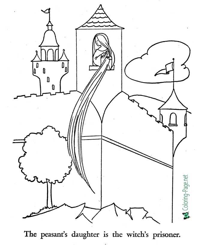 Fairy Tales Rapunzel Coloring Pages