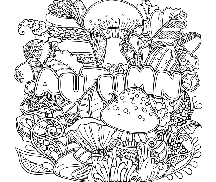 Fall Themed Coloring Pages