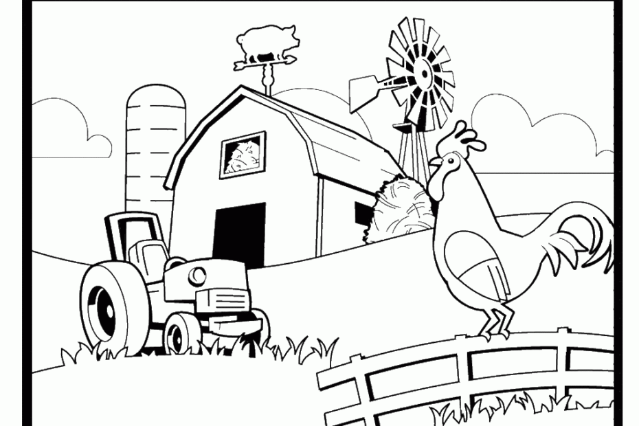 Farm Coloring Pages For Preschool Coloring Home