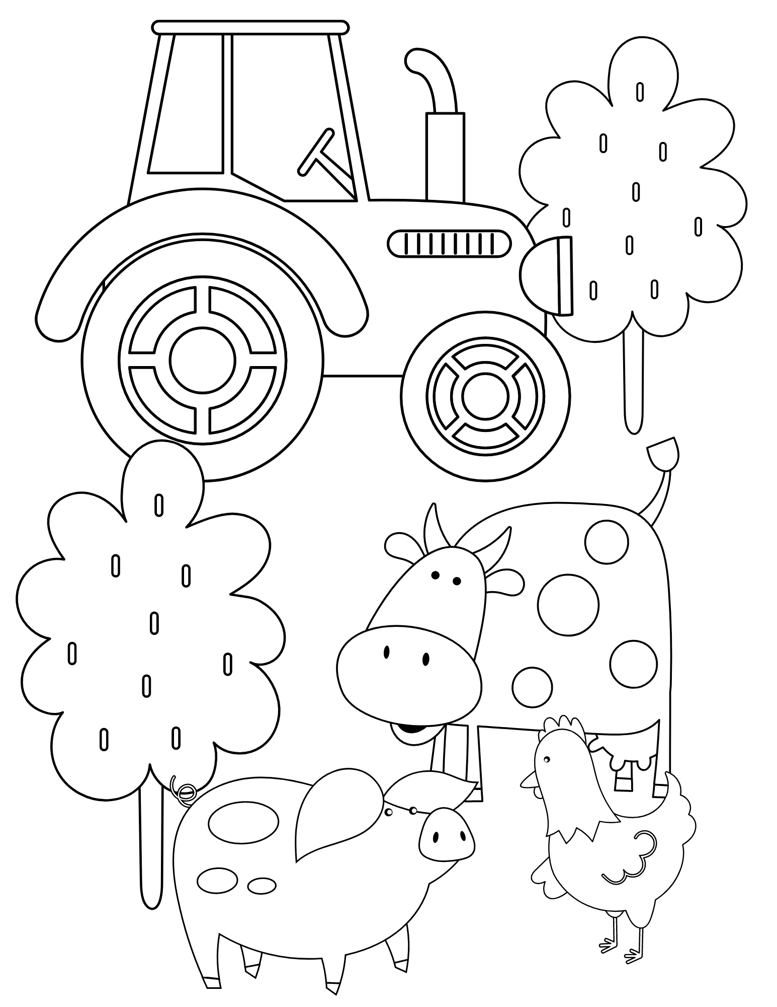 Farm Coloring Pages Free Printable