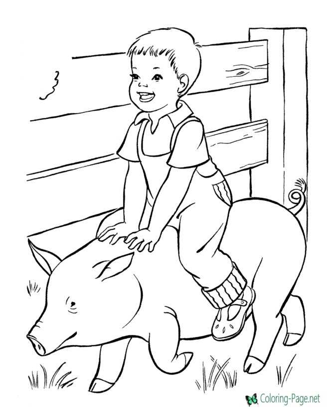 Farm Coloring Pages