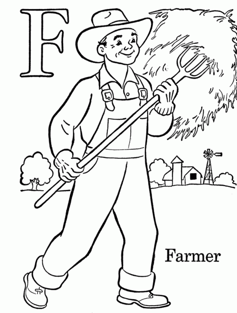 Farmer Coloring Pages Printable