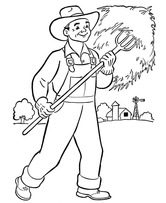 Farmer Coloring Pages Printable