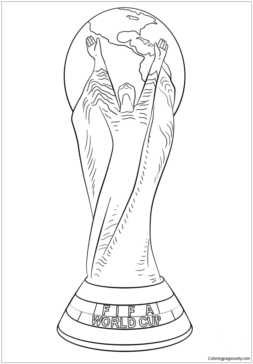 FIFA World Cup Football Trophy Coloring Page Free Printable Coloring FIFA World Cup Football Trophy Coloring Page Free Printable Coloring