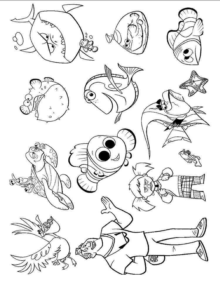 Finding Nemo Coloring Pages