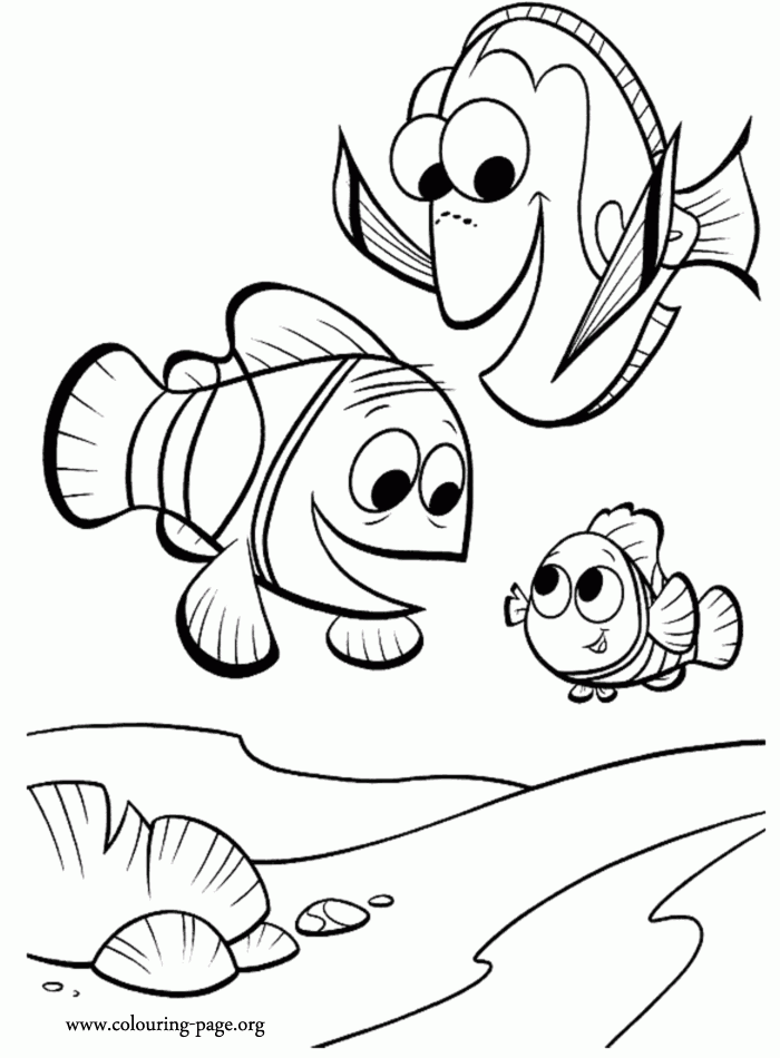 Finding Nemo Marlin Dory And Nemo Coloring Page Finding Nemo Marlin Dory And Nemo Coloring Page