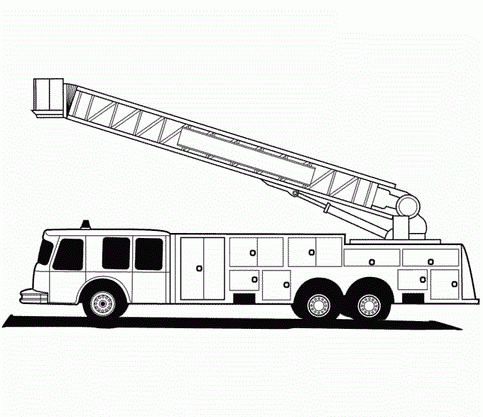 Fire Truck Coloring Page Printable