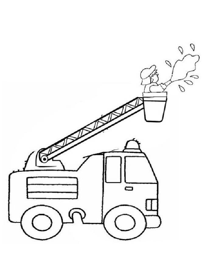 Fire Truck Coloring Pages Free Printable PDF 