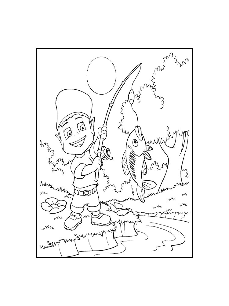 Fishing Coloring Pages Fishing Coloring Pages