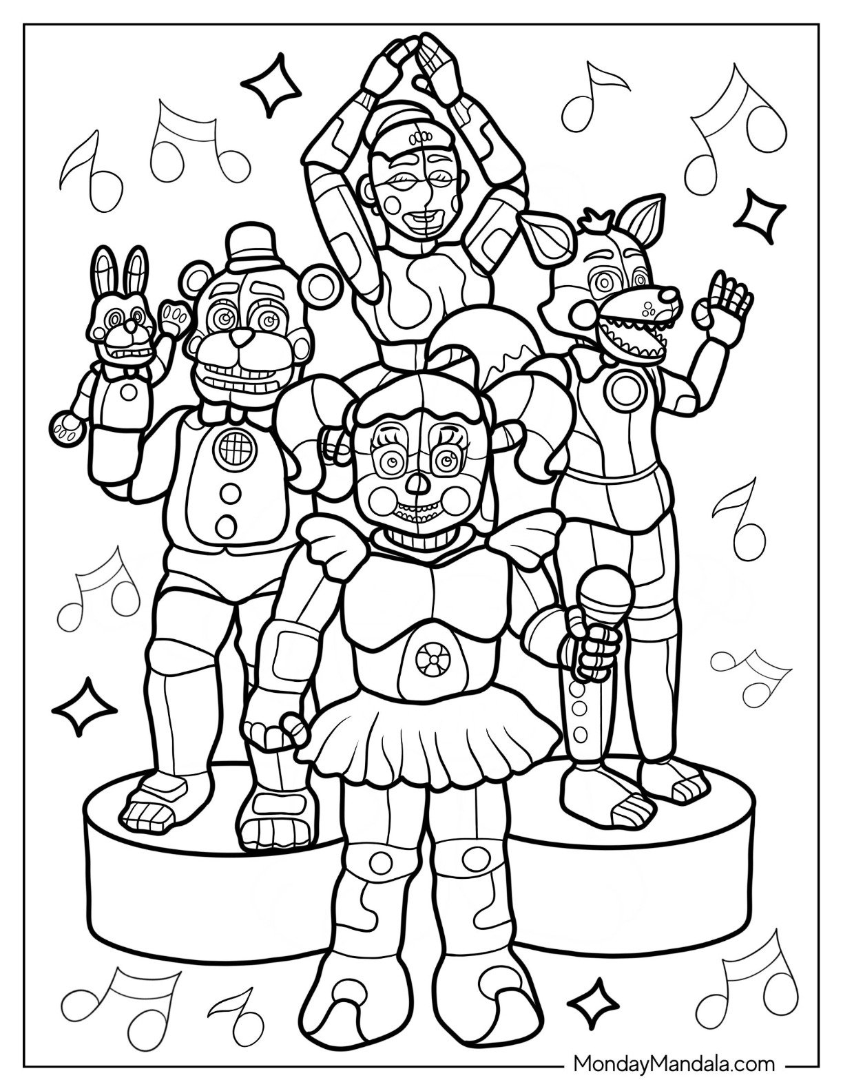 Five Nights At Freddy 39 s Coloring Pages Five Nights At Freddy 39 s Coloring Pages