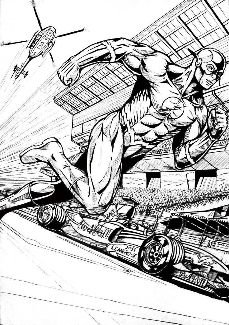 Flash Superhero Printable Coloring Pages Coloring Home