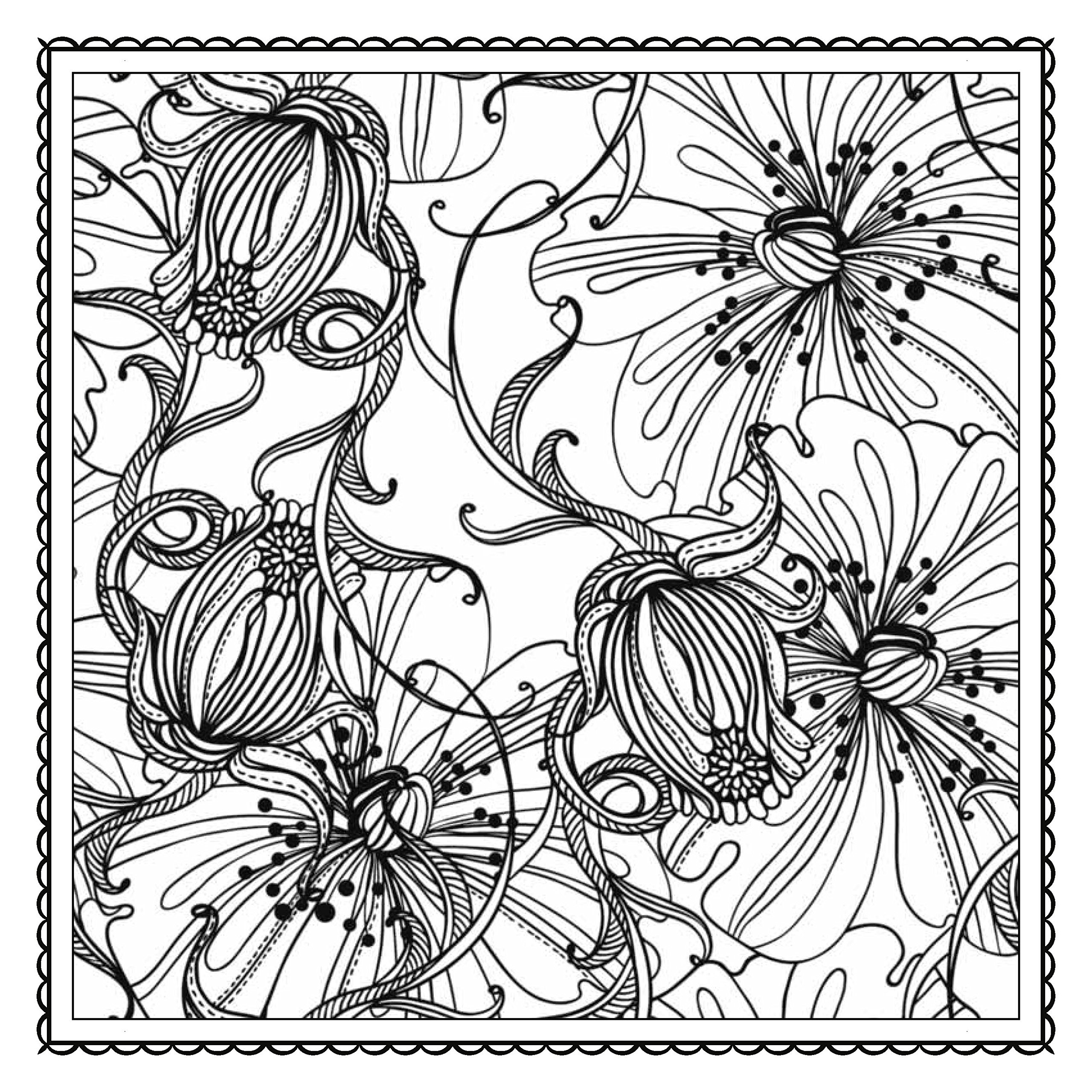 detailed floral coloring pages detailed floral coloring pages