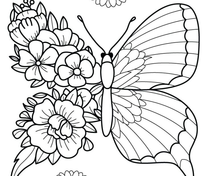 Flower And Butterfly Coloring Pages Free Printable PDFs WakeTheKids