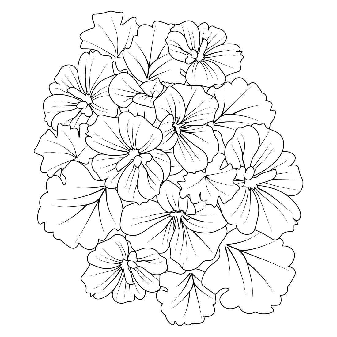 flower coloring page for toddlers