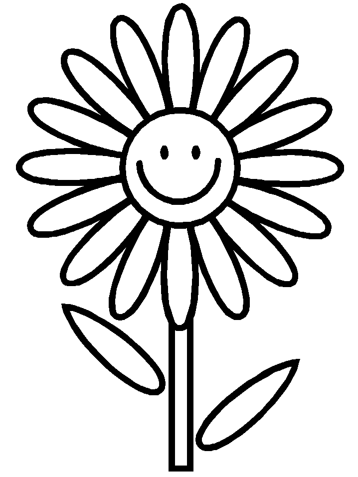 Flower Color Page Printable Coloring Book 