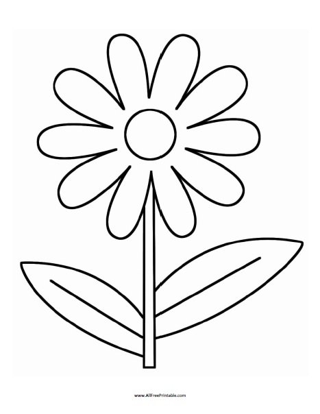 Flower Coloring Page Free Printable