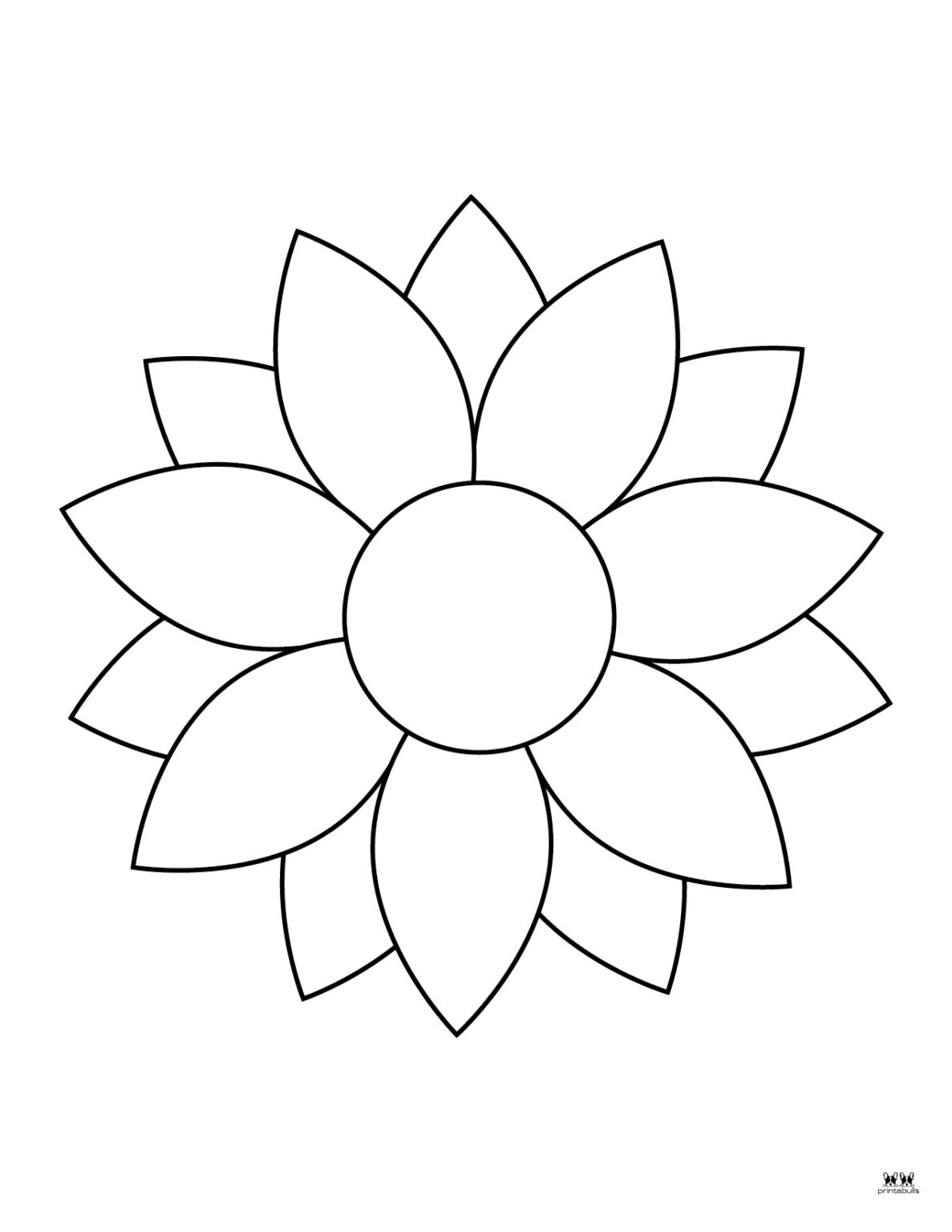 free flower coloring page