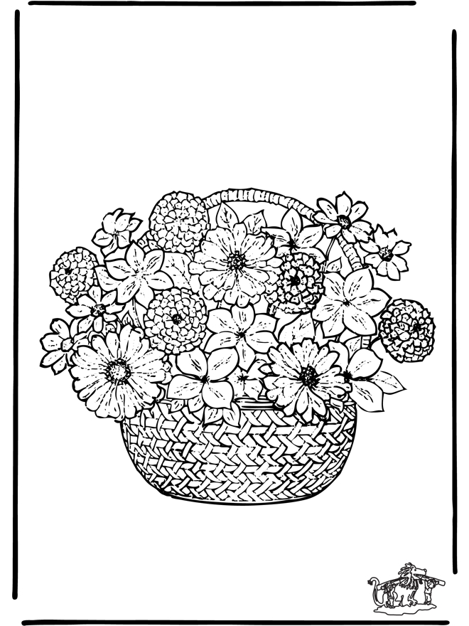Flower Coloring Pages For Adults Flower Coloring Page