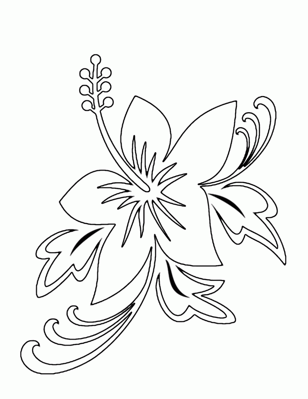 free printable coloring page flower