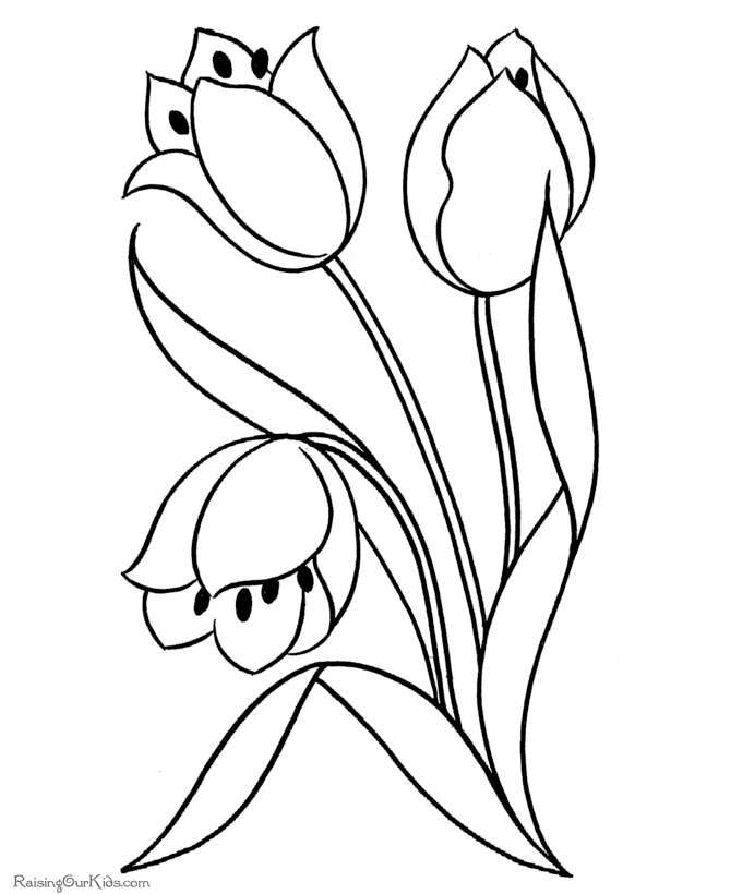 Flower Coloring Pages Printable Flower Coloring Page