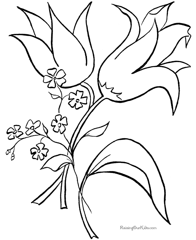 Flower Coloring Pages Printable Flower Coloring Page