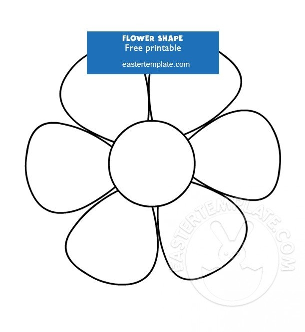 Flower Shape Printable Easter Template