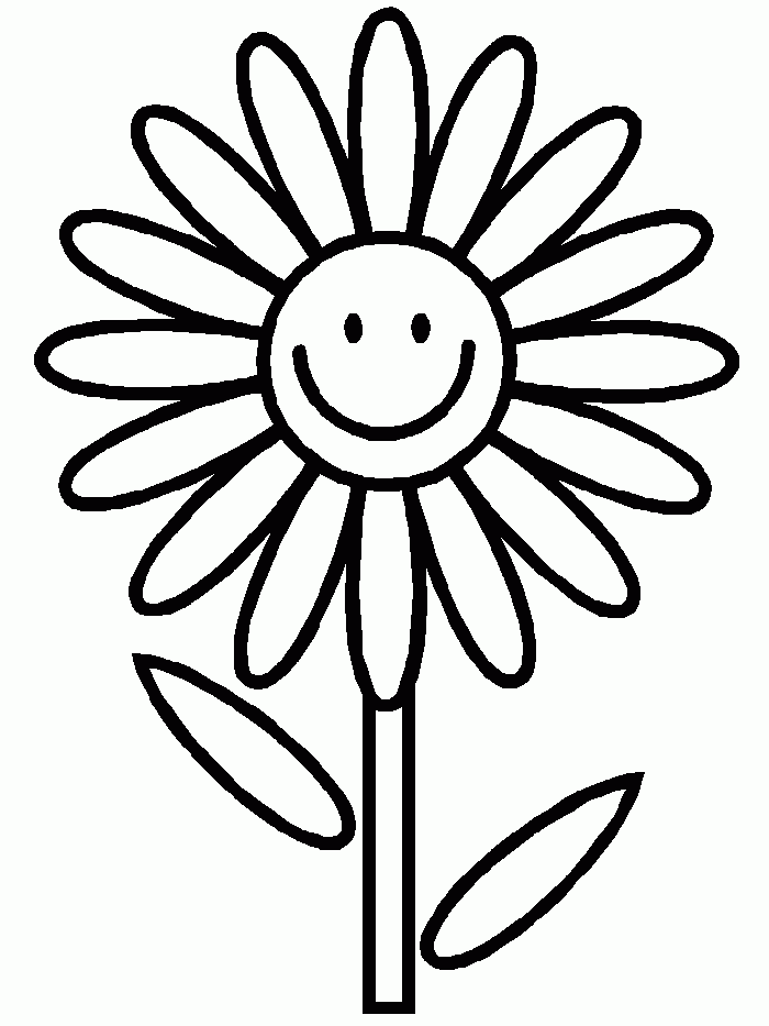 Flower Simple 2 Coloring Page