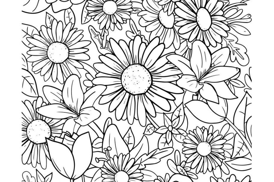 Flower themed Coloring Pages Beeloo Printable Crafts And Activities