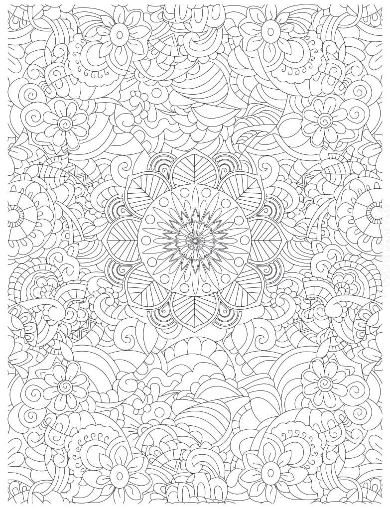 Flowers Finished Coloring Pages For Adults Unwind And Explore Your 