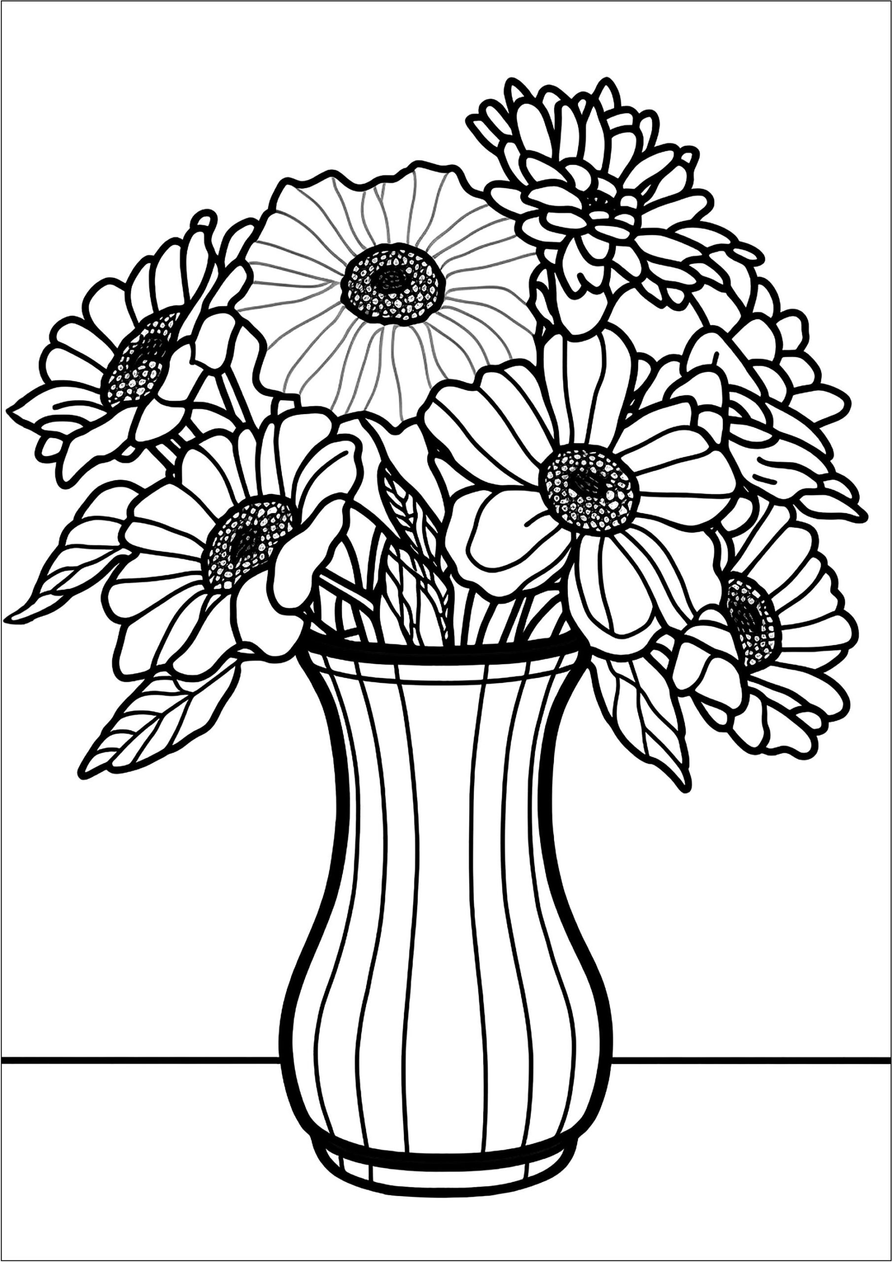 free coloring pages with flowers