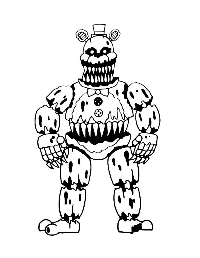 FNAF Coloring Pages Free Printable PDF FNAF Coloring Pages Free Printable PDF