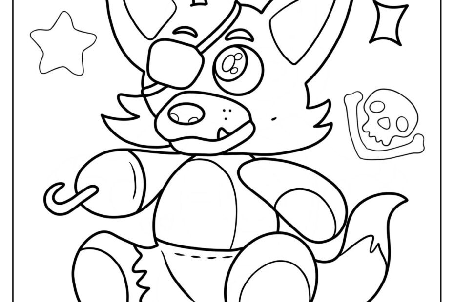 FNAF Foxy Coloring Pages Coloring Nation