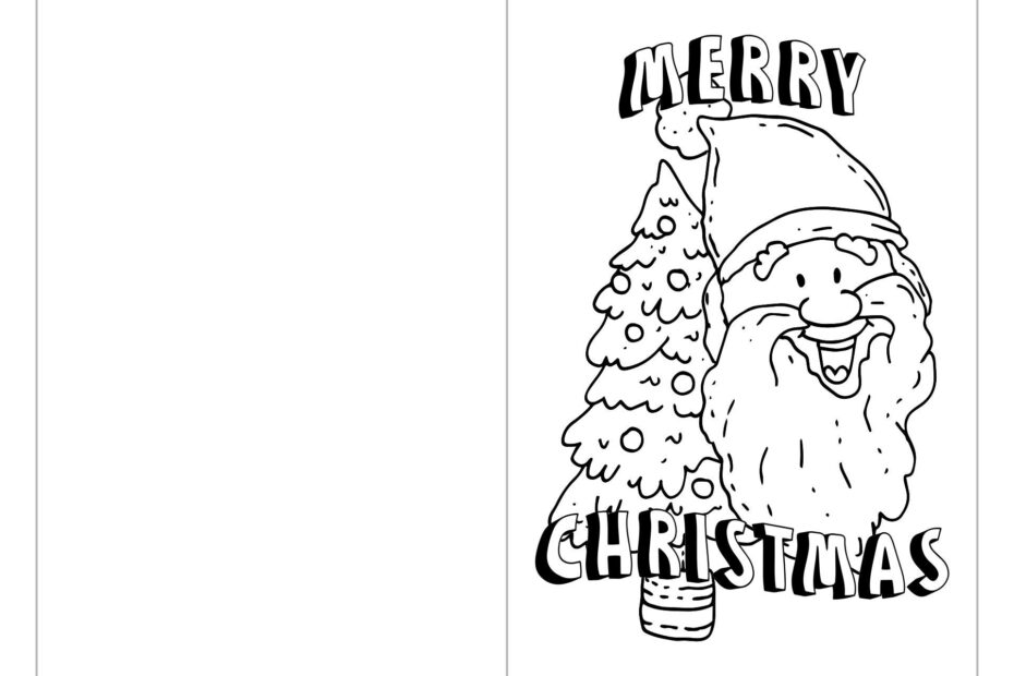 Foldable Coloring Christmas Cards 15 Free PDF Printables Printablee