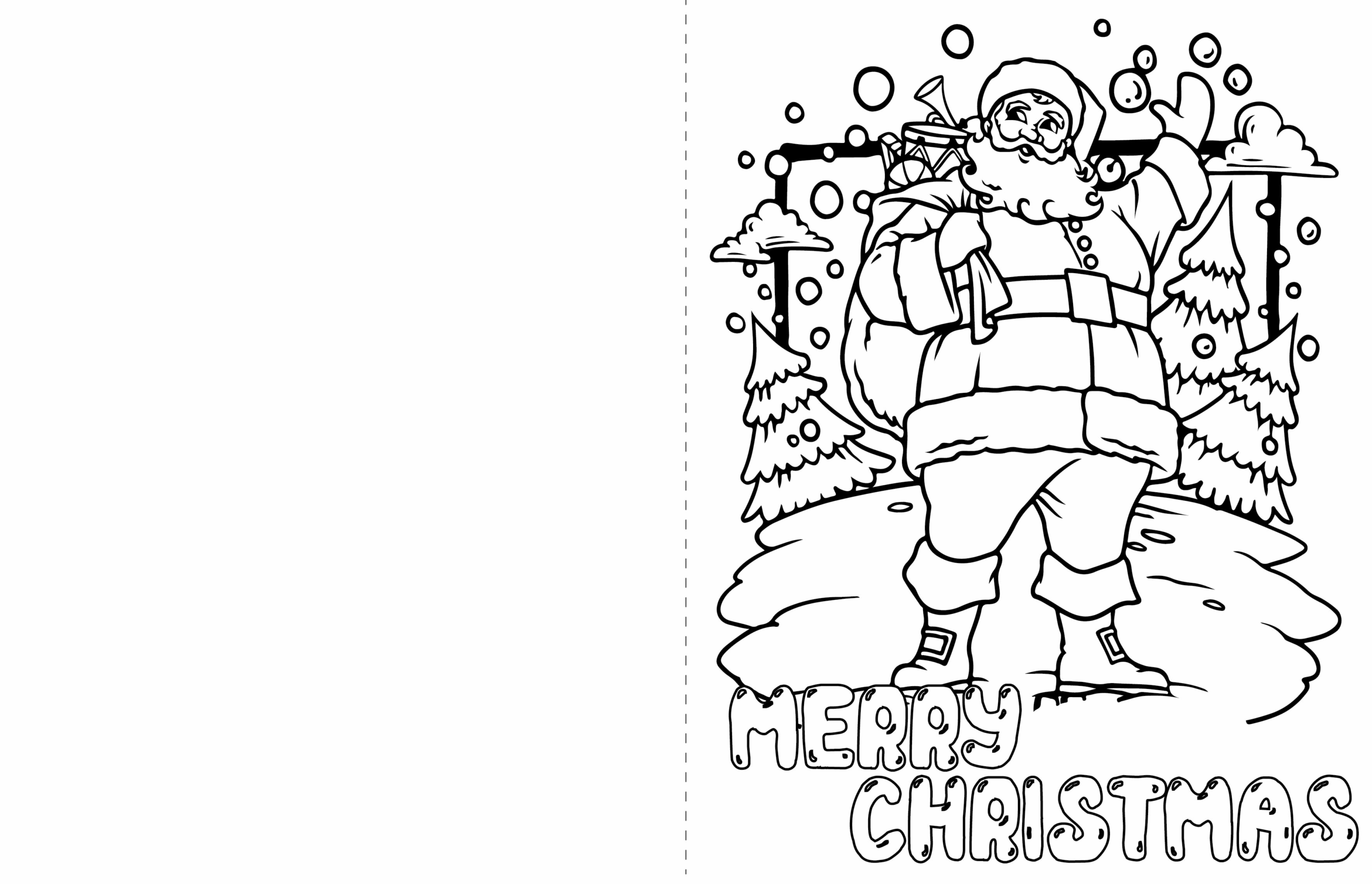 Foldable Coloring Printable Christmas Cards Foldable Coloring Printable Christmas Cards