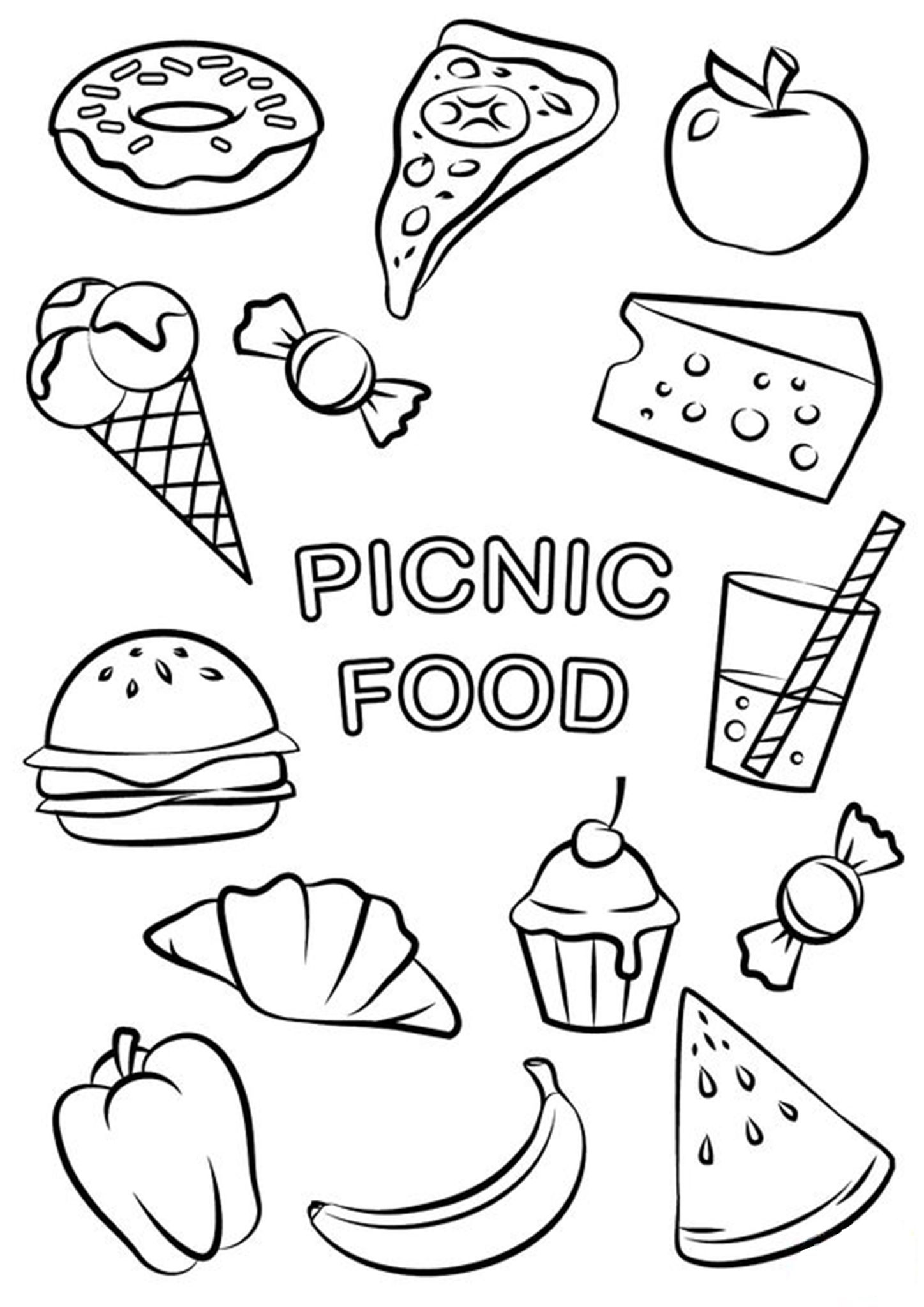 Food Colouring Sheets Printable Food Colouring Sheets Printable