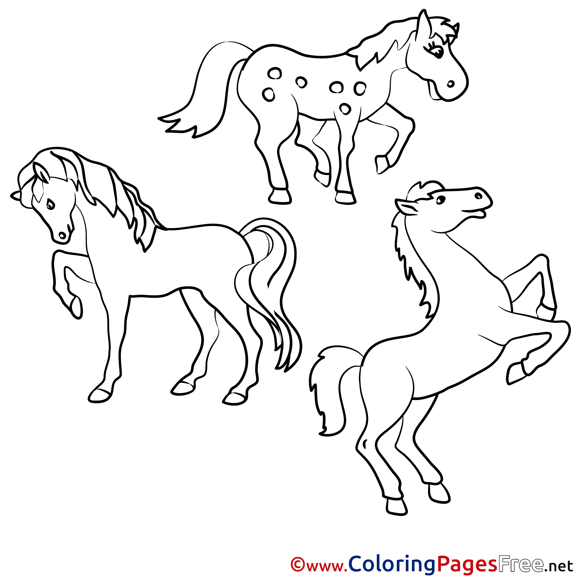 For Free Horses Coloring Pages Download